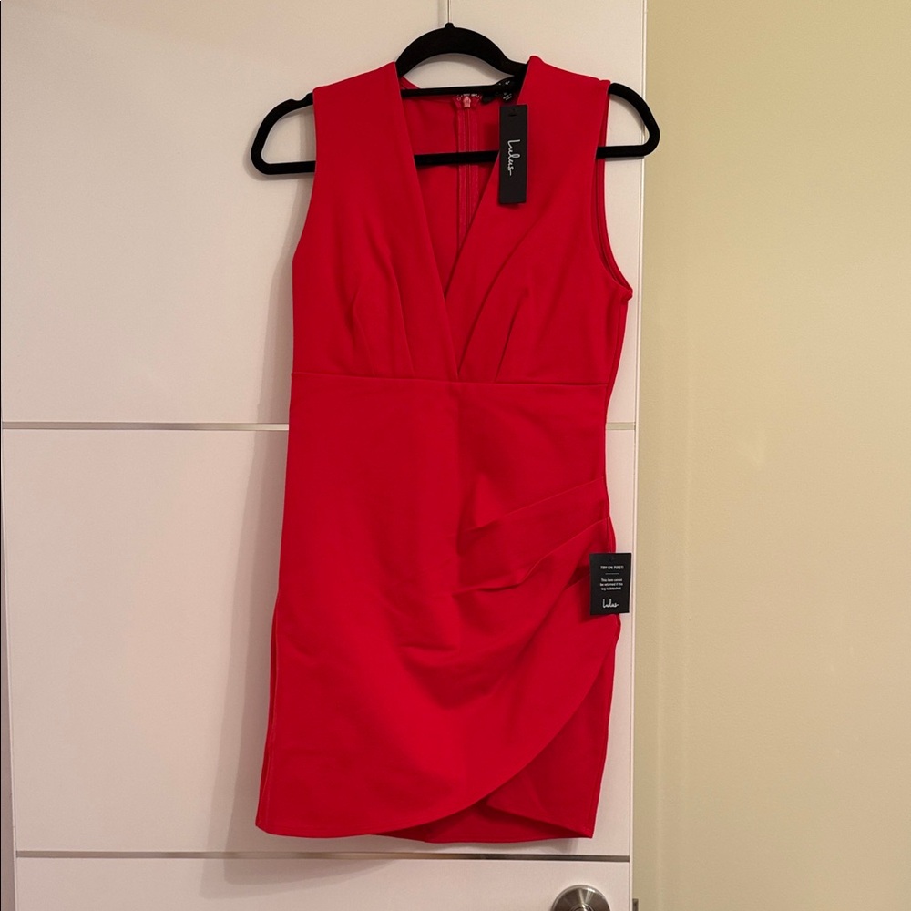 Lulu's Vibrant Red Mini Dress